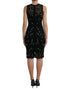 Dolce & Gabbana Black Floral Lace Crystal Sheath Dress