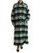 Dolce & Gabbana Green Plaid Long Sleeve Casual Coat Jacket