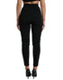 Dolce & Gabbana Black Wool Stretch High Waist Skinny Pants