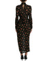 Dolce & Gabbana Black Floral Cut Out Sheath Long Maxi Dress