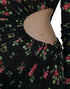 Dolce & Gabbana Black Floral Cut Out Sheath Long Maxi Dress
