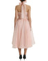 Dolce & Gabbana Pink Silk Chiffon Halter A-line Pleated Midi Dress