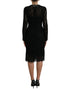 Dolce & Gabbana Black Lace Crystal Embellished Sheath Dress