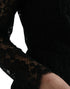 Dolce & Gabbana Black Lace Crystal Embellished Sheath Dress