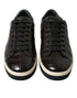 Dolce & Gabbana Brown Croc Exotic Leather Men Casual Sneakers Shoes