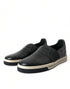 Dolce & Gabbana Black Croc Exotic Leather Sneakers Shoes