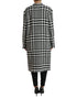 Dolce & Gabbana Black White Houndstooth Trench Coat Jacket