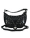Versace Black Calf Leather Studded Hobo Shoulder Bag for Women