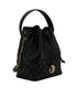 Versace Medusa Bucket Shoulder Bag – Elegant Black Lamb Leather with Gold Hardware for Women