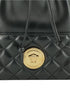 Versace Medusa Bucket Shoulder Bag – Elegant Black Lamb Leather with Gold Hardware for Women