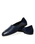 Dolce & Gabbana Blue Crocodile Leather Loafers Slip On Shoes