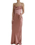 Dolce & Gabbana Pink Silk Spaghetti Straps Long Gown Dress