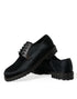 Dolce & Gabbana Black Stable Fur Derby SAN PIETRO Dress Shoes