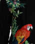 Dolce & Gabbana Black Bird Wool Long Sleeve Cardigan Sweater