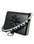 Dolce & Gabbana Crystal-Embellished Cardholder Wallet Black Calf Leather Women
