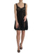 Dolce & Gabbana Black Silk Pleated Lace Chiffon Mini Dress