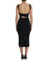 Dolce & Gabbana Black Sheath Halter Sleeveless Midi Dress