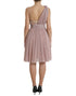 Dolce & Gabbana Light Lilac Pleated Lame Tulle One Shoulder Dress