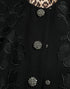 Dolce & Gabbana Black Floral Wool Button Embellished Jacket