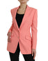 Dolce & Gabbana Pink Polyester Single Breasted Blazer Jacket