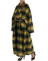Dolce & Gabbana Yellow Checkered Long Sleeve Coat Jacket