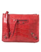 Balenciaga Exotic Red Alligator Leather Paper Postcard Clutch - Women’s