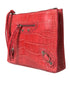 Balenciaga Exotic Red Alligator Leather Paper Postcard Clutch - Women’s