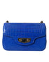 Balenciaga Neo Classic Mini Shoulder Bag – Blue Alligator Leather – Gold Hardware – Women’s