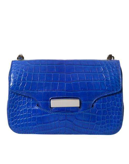 Balenciaga Neo Classic Mini Shoulder Bag – Blue Alligator Leather – Gold Hardware – Women’s