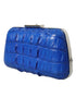 Balenciaga Electric Blue Crocodile & Lamb Leather Clutch – Women