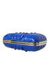 Balenciaga Electric Blue Crocodile & Lamb Leather Clutch – Women