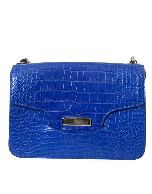 Balenciaga Neo Classic Small Shoulder Bag – Blue Exotic Leather – Gold Hardware – Women’s