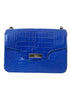 Balenciaga Neo Classic Small Shoulder Bag – Blue Exotic Leather – Gold Hardware – Women’s
