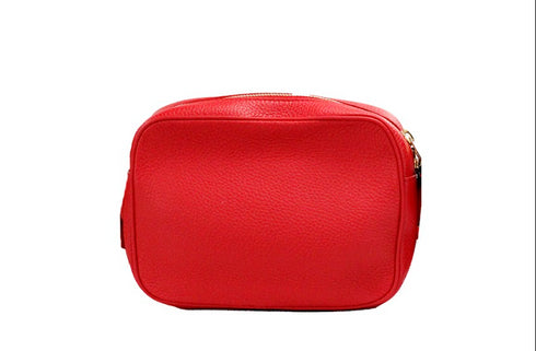 Burberry Bright Red Grainy Leather Camera Crossbody Bag for Women