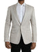 Dolce & Gabbana Beige MARTINI Single Breasted Coat Blazer