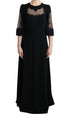 Dolce & Gabbana Black Stretch Shift Long Maxi Dress