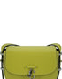Jimmy Choo ARENNE Satchel Small Shoulder Bag in Lime Yellow Patent Leather for Women