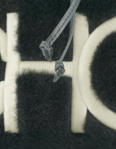 Jimmy Choo Black Shearling Leather Top Handle & Shoulder Bag for Women