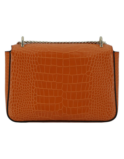Jimmy Choo JC Flap Amber Orange Croc Leather Shoulder Bag – Women