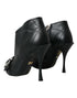 Dolce & Gabbana Black Devotion Quilted Leather Buckled Stiletto Booties – Women’s