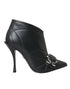 Dolce & Gabbana Black Devotion Quilted Leather Buckled Stiletto Booties – Women’s