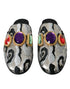Dolce & Gabbana Gray Jacquard Crystal Mule Flat Sandals Leather - Women’s