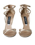 Dolce & Gabbana Strappy Heeled Sandals in Beige Leather – Women’s