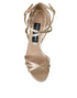 Dolce & Gabbana Strappy Heeled Sandals in Beige Leather – Women’s