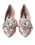 Dolce & Gabbana Pumps – Women's Pink Satin Crystal Embellished High Heels