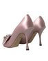 Dolce & Gabbana Pumps – Women's Pink Satin Crystal Embellished High Heels