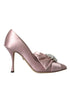 Dolce & Gabbana Pumps – Women's Pink Satin Crystal Embellished High Heels