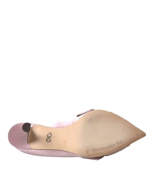 Dolce & Gabbana Pumps – Women's Pink Satin Crystal Embellished High Heels