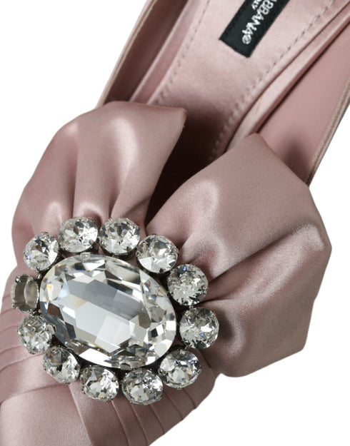 Dolce & Gabbana Pumps – Women's Pink Satin Crystal Embellished High Heels