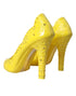 Dolce & Gabbana Yellow Crystal Cinderella PVC Heels – Women's Pumps